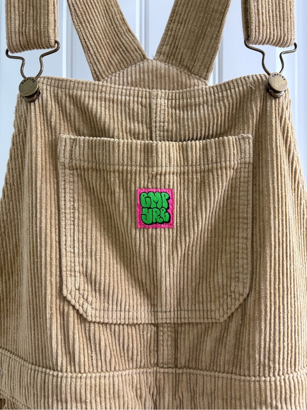 Empyre Suzie Khaki Baggy Corduroy Overalls M Gorpcore Skatewear Indie Grunge - Picture 4 of 9
